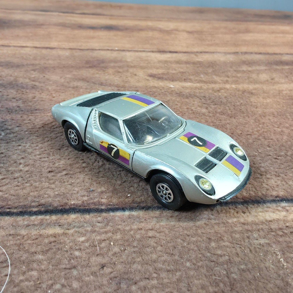 Corgi Toys Lamborghini Miura P400 Kids OS Silver Good Diecast Racing Car #7